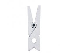 Holz-Wäscheklammern weiss, klein 3,5 cm, 12 Stueck