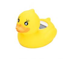 Badethermometer Baby, digitaler Wasserthermometer Baby, Badeente, Badwanne thermometer Baby für sicheres Baden, mit LED Warmalarm, Uhr und Timer-Funktion,Kunststoff, Ente Design Gelb