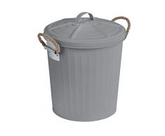 Wenko Kosmetikeimer Gara - Abfalleimer Fassungsvermögen: 6 l, Stahl, 24 x 28.5 x 23 cm, Grau