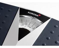 Korona 76620 Mechanische Personenwaage Henry in Grau - Präzise Körperwaage für Personen bis zu 130 kg - Analoge Waage