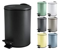 Spirella Kosmetikeimer 3 Liter Edelstahl mit Absenkautomatik und Inneneimer Adelar Badezimmer Mülleimer Softclose Abfalleimer schwarz