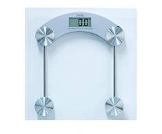 W Personenwaage aus gehärtetem Sicherheitsglas | großes LC Display | Maße 30 x 30 x 3 cm | bis 180 kg | Step-on-Mechanismus