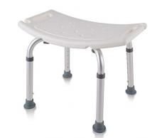 UISEBRT Duschhocker Badhocker Höhenverstellbar 38-53cm 136kg - Duschstuhl Duschsitz für Senioren, Kinder,Menschen mit Behinderungen (Duschhocker Höhenverstellbar - 2)