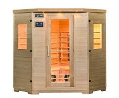 Infrarotkabine/Wärmekabine Malmö 150 mit Vollspektrumstrahlern & Hemlockholz