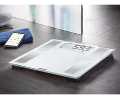 Soehnle Shape Sense Connect 100 mit Bluetooth Personenwaage plus App, Waage für BIA-Premium-Körperanalyse, Körperfettwaage mit großem LCD-Display