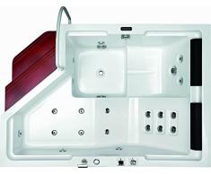 2 PERS WHIRLPOOL ROCKFORD ECKBADEWANNE 175x120 VOLLAUSSTATTUNG & TREPPE sofort