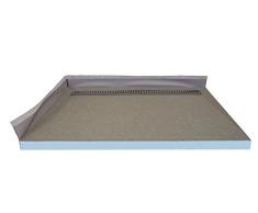 befliesbares Duschelement 120x90 cm mit Edelstahlrinne 80 cm - komplett