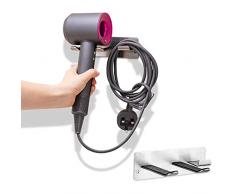 BelleLife Haartrocknerhalter Universal Wandhalterung Halterung Edelstahl Kabelhalter Bad-Serie Haartrockner-Wandhalter 304 Edelstahl Ohne Bohren