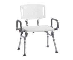 XL Duschhocker DHB-AR 250 mit Arm- und Rückenlehnen | bis 250 kg | rostfrei | faltbar | Trendmobil