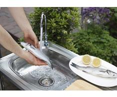 Spültisch Edelstahl Campingküche Waschtisch Schlauchanschluß mobiles Spülbecken