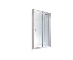 8 mm | 135x195cm Nischen- | Schiebetür | Duschtür | Nischentür | Duschwand | Dusche | Nischendusche | Schiebesysteme | ESG-Klarglas.