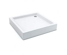Duschwanne/Duschtasse Komplettset AQUABAD® NORMA | Maße: 80x80cm quadratisch | 3x Standfüße und einer Viega Domoplex Ablaufgarnitur