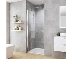 WELMAX Duschtür Duschkabine 90 x 185 cm Pendeltür Duschabtrennung mit Nano Beschichtung