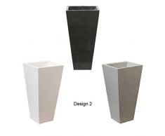 Oriental Galerie Terrazzo Standwaschbecken Säulenwaschbecken Waschbecken Handwaschbecken Waschsäule Waschtisch 92cm hoch Stein Eckig Säule Creme Design 2