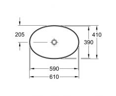 Villeroy & Boch Aufsatzwaschbecken Artis weiß mit CeramicPlus Beschichtung 419861R1
