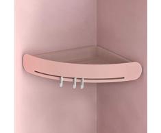 WOMGD Shampoo-Badhalter, Eck-Duschwanne aus Kunststoff, Wand-Badregal, Badregal Pink