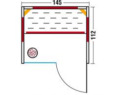 Infraworld TrioSol Glas 145 Espe Infrarotkabine Größe 145x112 cm 390129