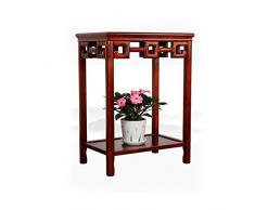 ZX Gartenarbeit Chinesischer Hölzerner Blumenstand Pflanzenregal Standbecken Aus Massivem Holz Wohnzimmer Bonsai Regal Drinnen Und Draußen Gehoben Multilayer Rechteck Alte Ulme Garten