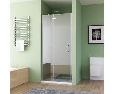 Nischentür Duschabtrennung Falttür Duschwand Dusche Nano Glas Scharniertür 90 x 195 cm