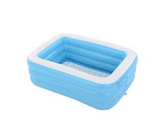 WUBAILI Großer Aufblasbarer Swimmingpool, Quadratische Kinder-Badewanne Für Erwachsene Baby Home Use Paddling Pool Kinderbecken, Für Garten Im Freien Spaß Für Kinder Kinder,128 * 85 * 45cm