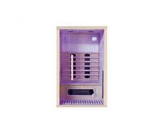 YourCasa Infrarotkabine Infrarotsauna Svett Fußbodenheizung / Bluetooth / Steinwand / Sternenhimmel / mit komplettem Zubehör und vielen Extras