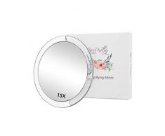 Kosmetikspiegel,Make-up-Spiegel 15x Vergrößerung Kosmetikspiegel mit Vergrößerungsfunktion 15-facher Vergrößerungsspiegel mit 3 Saugnäpfen Vergrößerungsauge für kosmetische Make-up-Schönheitspflege