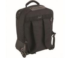 Lightpak Trolley Rucksack MASTER mit gepolstertem Laptopfach verstellbaren Schultergurten Einhand Teleskopsystem Nylon schwarz 46005