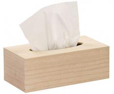 LAUBLUST Kosmetiktücherbox aus Holz - ca. 25 x 13 x 9 cm, Natur, FSC® - Taschentuchbox | Herausnehmbarer Boden