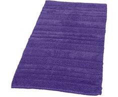 Paco Home Badematten Badezimmermatte Badteppiche Baumwolle in Uni versch. Farben u. Größen, Grösse:60x100 cm, Farbe:Lila