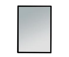 Eckiger kleiner Taschen-Spiegel - Handspiegel, Kosmetex Spiegel mit Kunststoff Korpus, verschiedene Farben, Schwarz