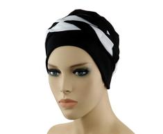 Fashy® Damen Badehaube im Retro-Design, Folieninnenhaube und Silikonabdichtung