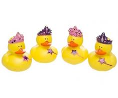 Schnooridoo 4 x Prinzessin Badeenten Duck Princess Gummiente Ente Badewanne Spielzeug Kinder Pool