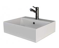 VILSTEIN Keramik Waschbecken Hängewaschbecken Aufsatzwaschbecken Waschtisch rechteckig eckig weiss ca. 50 cm