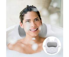 Yuede Badewannenkissen, Premium Badekissen Badewanne Spa Kissen mit 5D-Air-Mesh-Technologie und 5 Saugnäpfen, Stützfunktion für Kopf, Rücken, Schulter, Nacken für Badewannen, Whirlpools und Home Spa