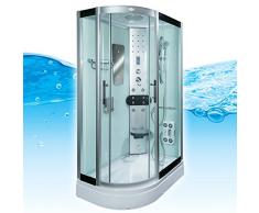 AcquaVapore DTP8060-7002L Dusche Dampfdusche Duschtempel Duschkabine 120x80, EasyClean Versiegelung:OHNE 2K Scheiben Versiegelung