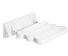 RIDDER Assistent A0020011 Duschklappsitz, Klappsitz, weiß mit poliertem Gestell