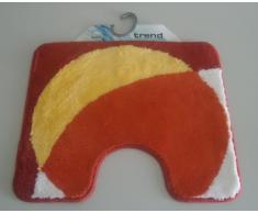 Batex kringel orange Duschvorleger Bad-Vorleger Wc-Vorleger (55X60 mit Ausschnitt)