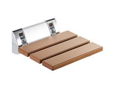 klappbarer Duschsitz Duschhilfe Duschhocker Klappsitz zur Wandmontage aus pflegeleichtem WPC in Holzoptik Größe: 30x30cm