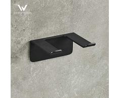 WEISSENSTEIN Föhnhalter ohne Bohren - Edelstahl - schwarz