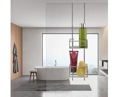 kowald Design Duschkorb zum Hängen Duschablage zum Hängen 68x15x12cm verchromt rostfrei