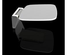 klappbarer Duschsitz in chrom-weiß zur Wandmontage