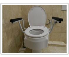 Toilettensitzerhöhung Toilettensitz Toilettenaufsatz mit flexiblen Armlehnen 3-fach höhenverstellbar *Top-Qualität zum Top-Preis*