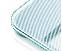 Beurer BG 13 Glas-Diagnosewaage mit großer LCD-Anzeige, misst Gewicht, Körperfett, Körperwasser, Muskelanteil und BMI