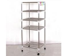 WYY Regal HPLL Lagerregale Mehrschichtiges Edelstahl-Lagerregal Stehendes Waschbecken-Halter-Küche-Badezimmer-Lagerregal (größe : 108 * 43 * 35CM)