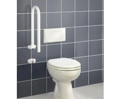 WENKO 17969100 Badstützgriff Secura Weiß - für Waschbecken- und WC-Sitz Bereich, klappbar, Aluminium, 53 x 21 x 10 cm, Weiß