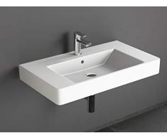 Aqua Bagno Design Waschbecken aus Keramik Waschtisch Hängewaschbecken KP.80 | 80 x 45 cm