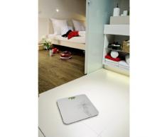 Xavax Digitale Personenwaage für Körpergewicht, Ultraflach mit Blumendesign, Liliana, Weiß