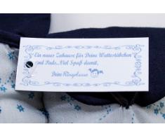 Wattepadspender/Aufbewahrung für Wattestäbchen und Pads für die Reise blau/weiß mit Knopf 100% Baumwolle von Ringelsuse