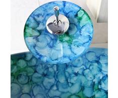 HomeLava Waschbecken Oval mit Wasserfall Wasserhahn