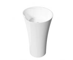 Standwaschbecken Col30, aus Gussmarmor, Waschtisch, BTH: 52,3x52,3x90cm